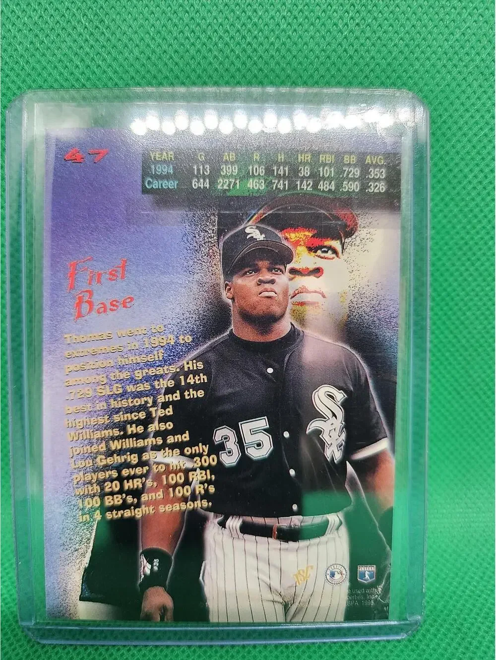 Frank Thomas ~ 1998 Topps Stadium Club  #47 Chicago White Sox HOF - RAW Mint